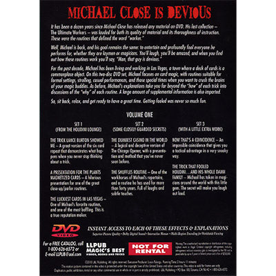 Devious Volume 1 by Michael Close and L&L Publishing - DVD by Murphy's Magic Supplies, Inc.