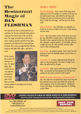 Restaurant Magic Volume 3 by Dan Fleshman - DVD by Murphy's Magic Supplies, Inc.