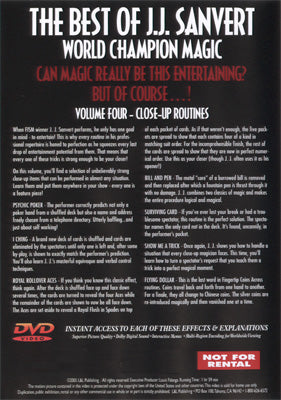 Best of JJ Sanvert - World Champion Magic - Volume 4 - DVD by Murphy's Magic Supplies, Inc.