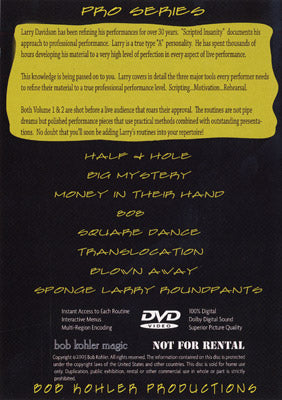 Scripted Insanity Volume 1 by Larry Davidson - DVD by Murphy's Magic Supplies, Inc.