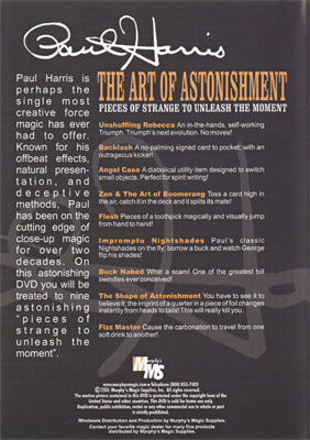 Art Of Astonishment by Paul Harris - DVD by Murphy's Magic Supplies, Inc.
