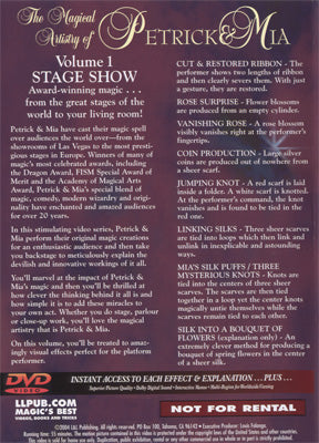 Magical Artistry of Petrick and Mia Vol. 1 by L&L Publishing - DVD by Murphy's Magic Supplies, Inc.