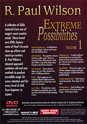 Extreme Possibilities Volume 1 by R. Paul Wilson - DVD by Murphy's Magic Supplies, Inc.