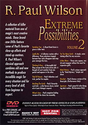 Extreme Possibilities Volume 2 by R. Paul Wilson - DVD by Murphy's Magic Supplies, Inc.