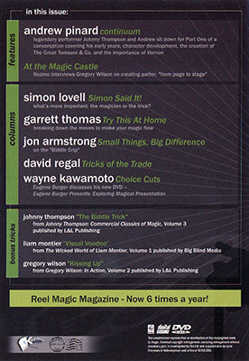 Reel Magic Magazine - Episode 5 (Johnny Thompson) - DVD by Murphy's Magic Supplies, Inc.