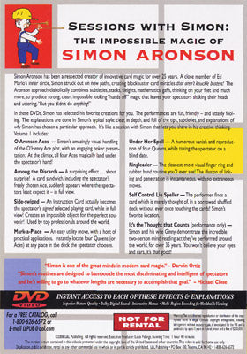 Sessions With Simon: The Impossible Magic Of Simon Aronson Volume 1 - DVD by Murphy's Magic Supplies, Inc.