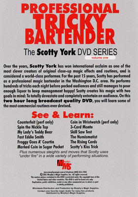 Scotty York Vol.1 - Professional Trick Bartender - DVD by Murphy's Magic Supplies, Inc.