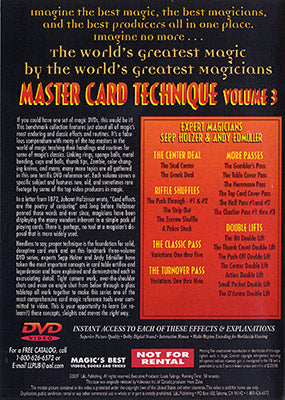 World's Greatest Magic: Master Card Technique Volume 3 - DVD by Murphy's Magic Supplies, Inc.