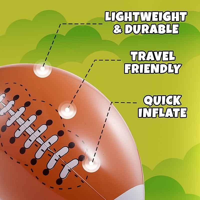 2pcs Oversized Inflatable Football, Enormous Outdoor Sports Party Decoration, Backyard Game Prop, Adult Tailgate Event Accessory