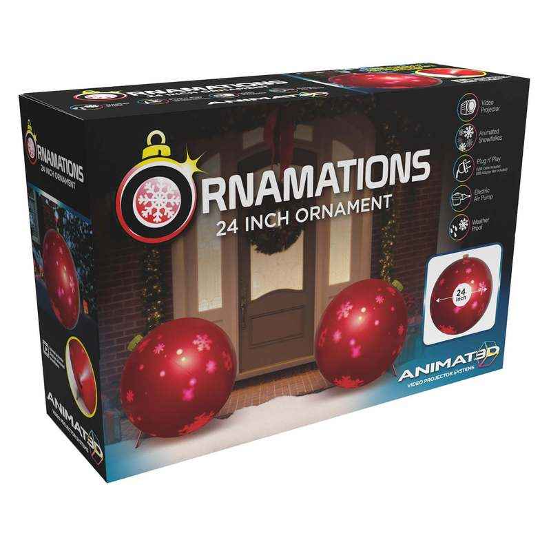Christmas Ornaments 24-inch Inflatable Animated Ornament with Electric Pump Included for Indoor and Outdoor