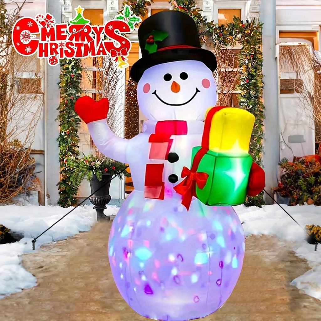 1pc 1pcs 1pc 1pcs 1pc 5ft Inflatable Snowman with Rotating LED Lights - Outdoor/Indoor Blow-Up Christmas Decoration Suitable for Yard, Garden, Parties - Standalone Winter Decor (Compatible for)
