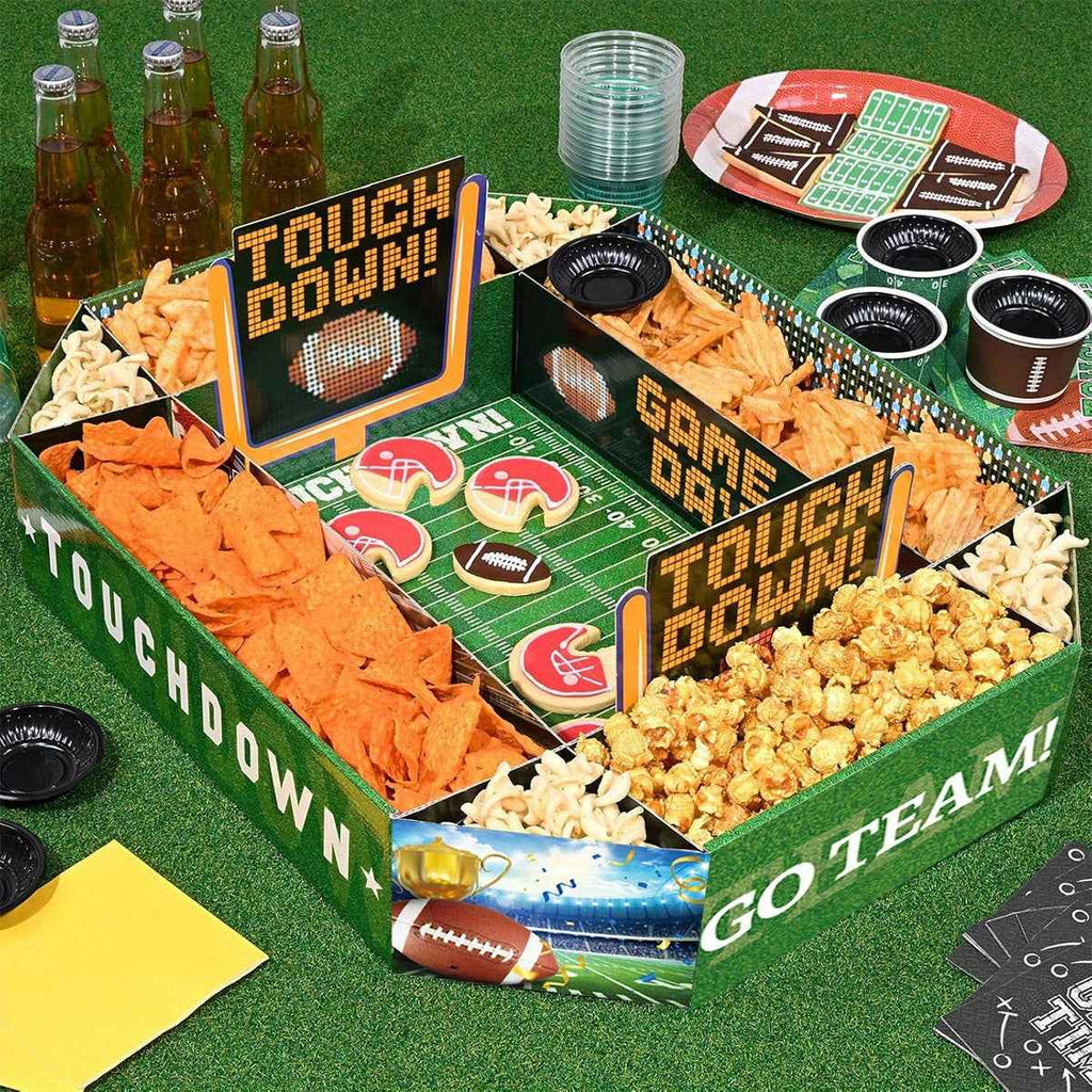 Set of 3 Party Supplies - All-In-One Tailgate, Birthday, And Celebration Snack Stadium Kit | Must-Have Football Party Decor And Gifts