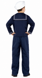 Navy Sailor Uniform Military Soldier Child Costume Kids Size 4-6 by HalloweenStore.com