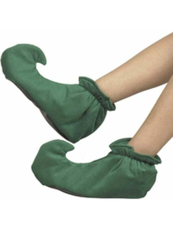 Adult Green Velvet Elf Shoes by Masquerade