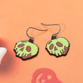 Enamel Dripping Halloween Skull Dangle Earrings by Madeline Love