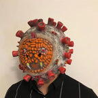 34*32cm Virus Mask Scary Props Halloween Party Props Adult Horror Ghost Helmet Latex Mask Fancy Ball Halloween Masks Carnival