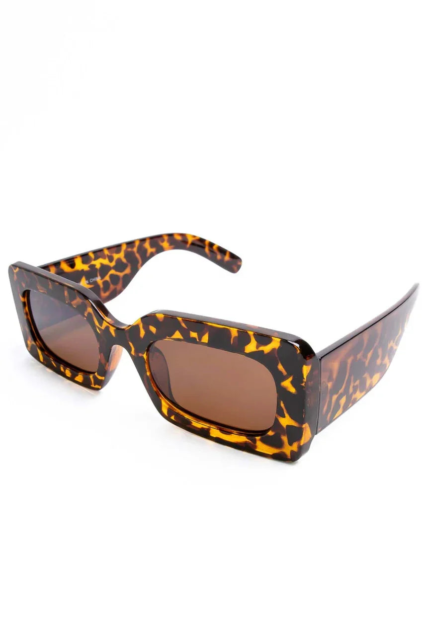 Thick Rectangle Rim Vintage Sunglasses by HalloweenStore.com