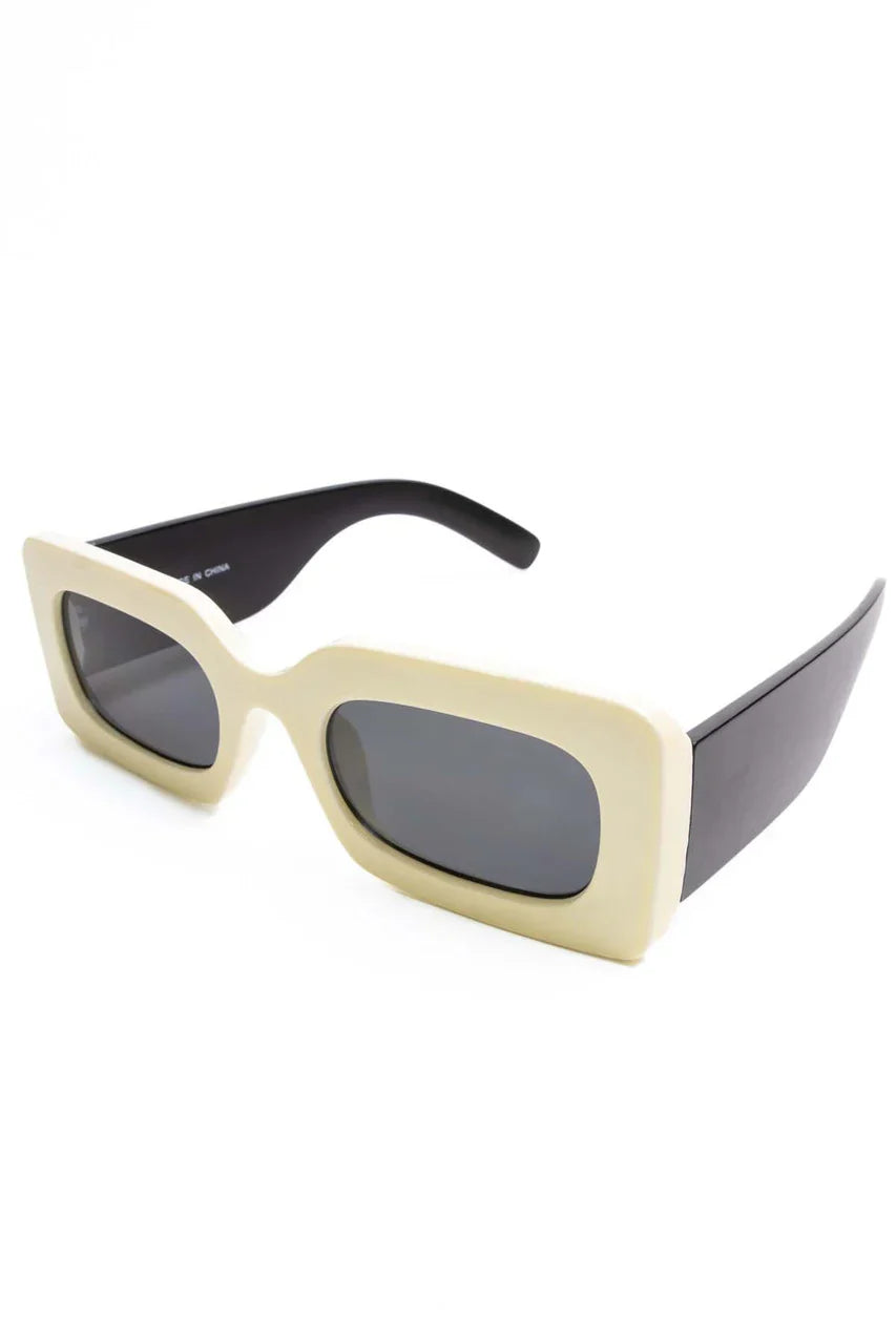 Thick Rectangle Rim Vintage Sunglasses by HalloweenStore.com