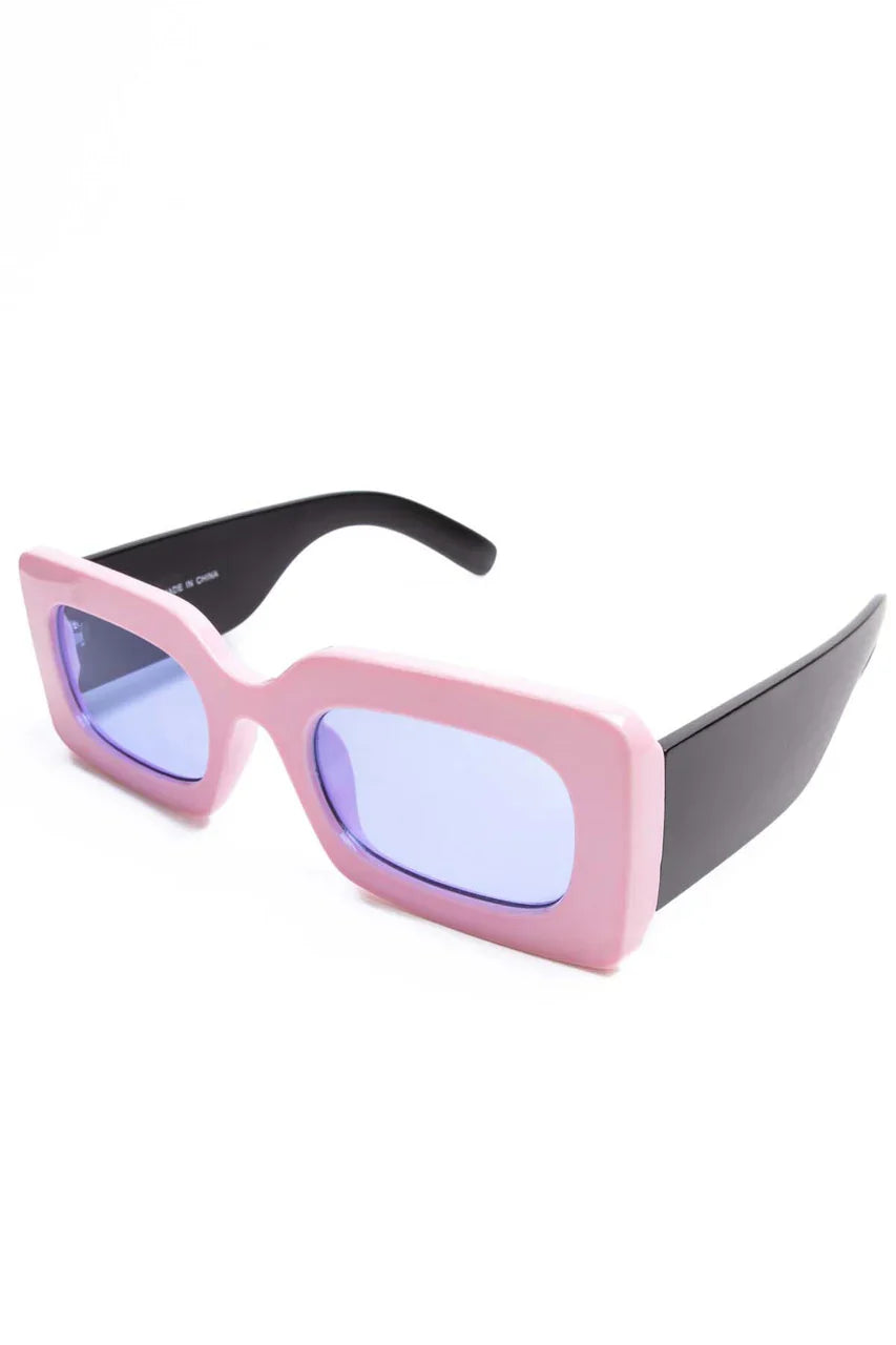 Thick Rectangle Rim Vintage Sunglasses by HalloweenStore.com