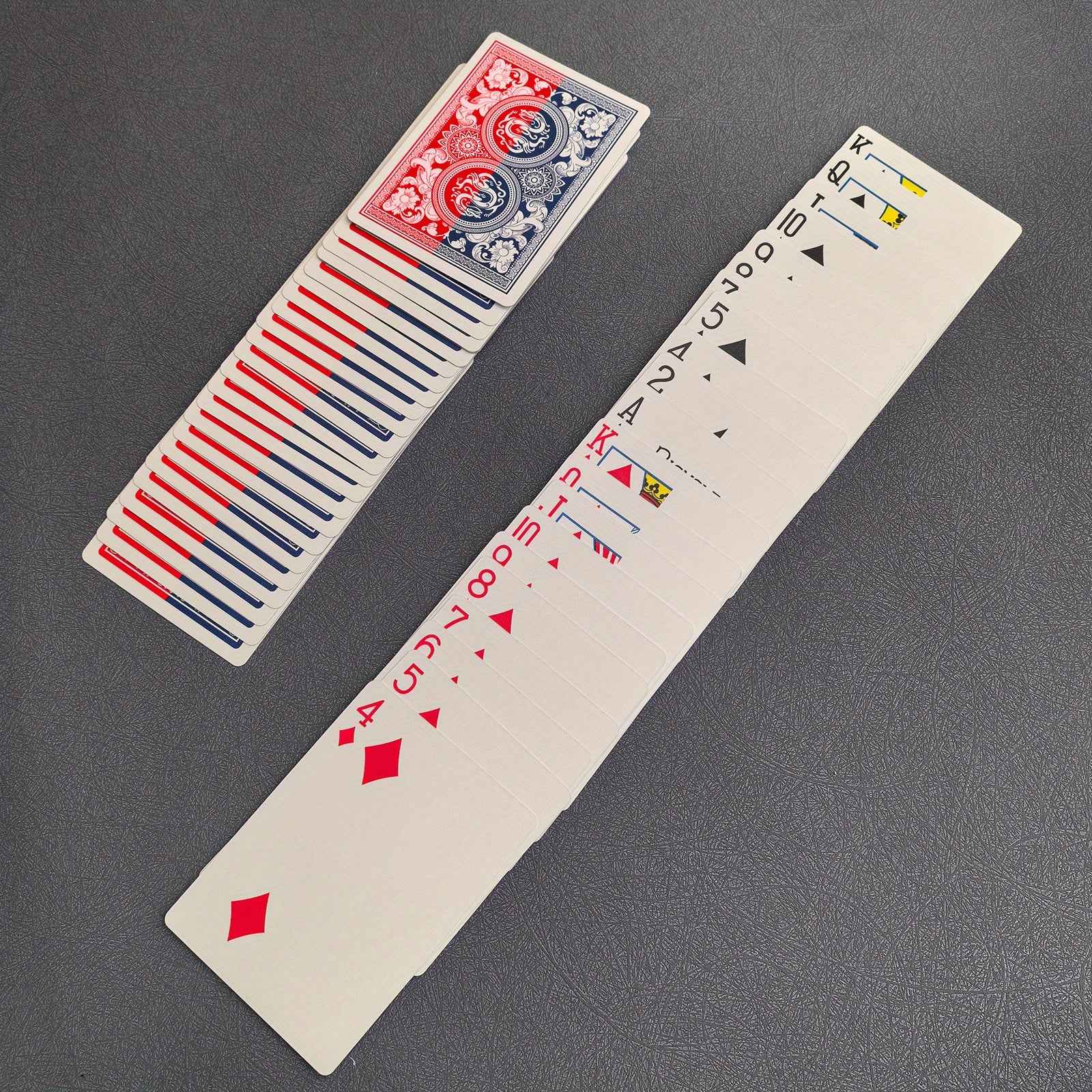 52 Magic Tricks Red Cards - Professional Magician's Props with Random Back Designs for Enhanced Performance, Includes Tutorial Videos – Perfect for Stage Shows, Competitions, Teaching, Short Video Shoots, Birthday Gifts, and Party Favors