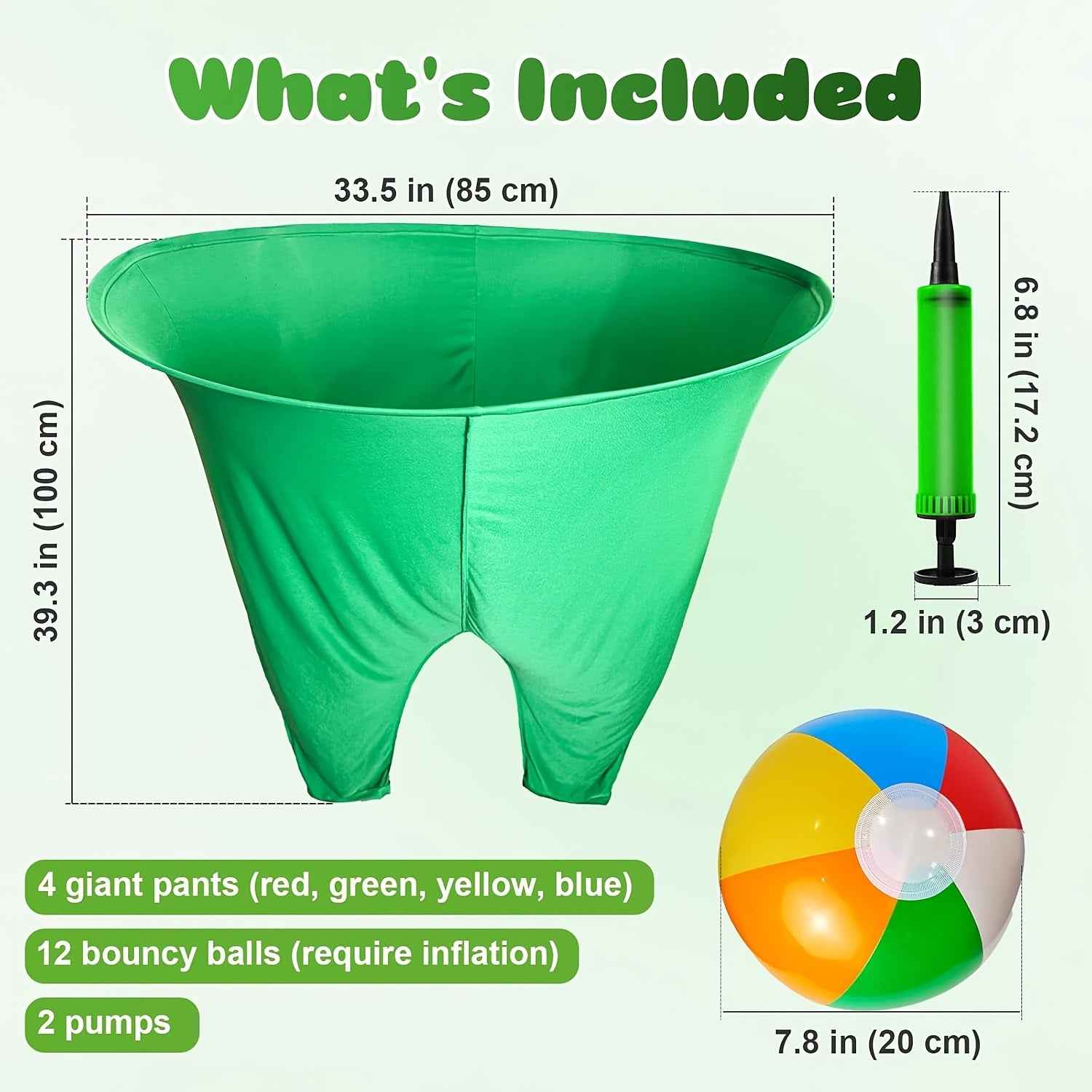 Grandma Pants Yard Games | Fun Inflatable Outdoor Party Games with Elastic Ball, Suitable for Group Participation, Polyester Material
