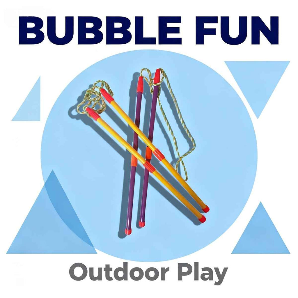 Bubble Rope, Double Rod Pull Rope Bubble Stick, Detachable, Bubble Circle Performance Toy, Bubble Blowing Tool, Suitable for Summer, Single or Multi-Person Outdoor Play Interaction, Suitable for Boys and Girls