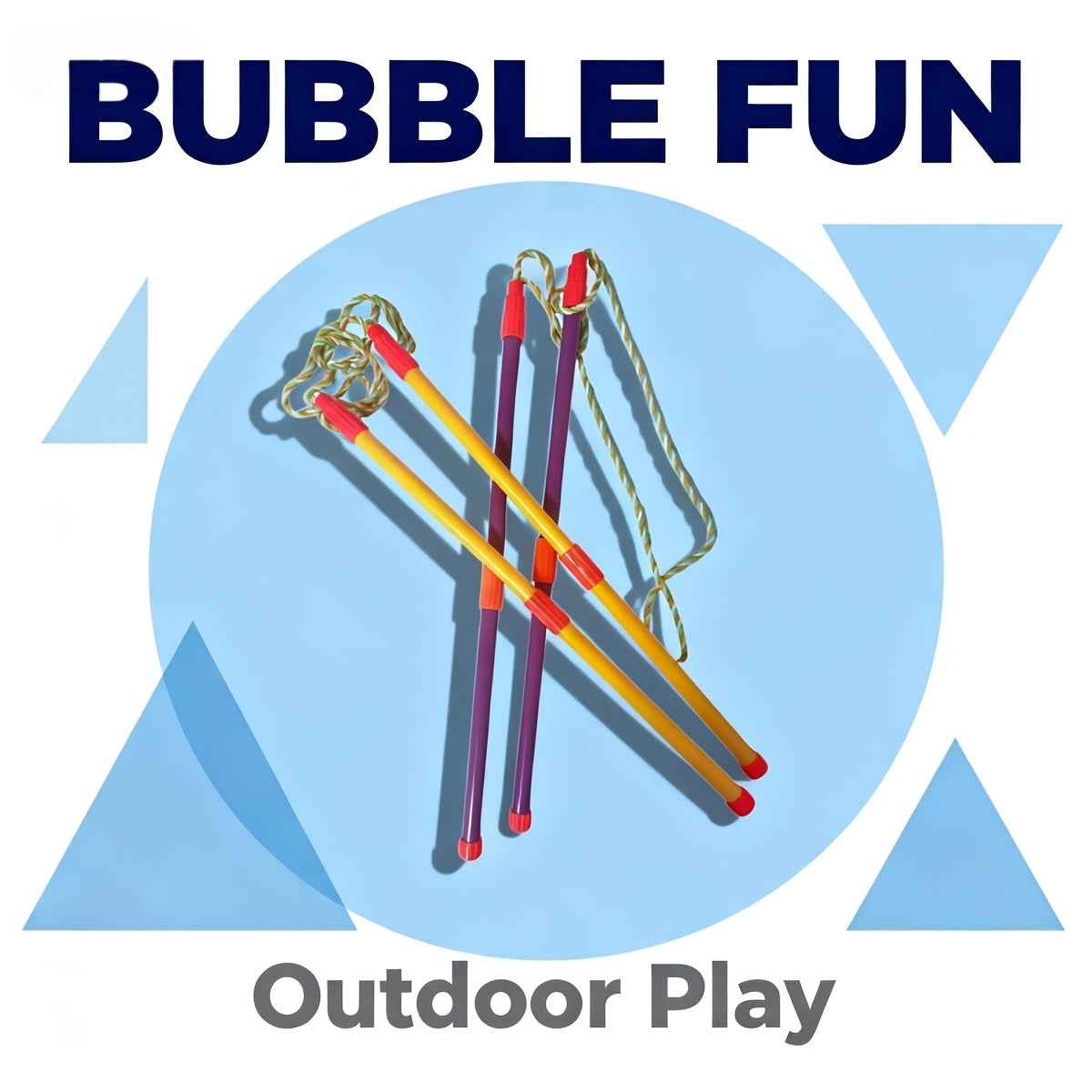 Bubble Rope, Double Rod Pull Rope Bubble Stick, Detachable, Bubble Circle Performance Toy, Bubble Blowing Tool, Suitable for Summer, Single or Multi-Person Outdoor Play Interaction, Suitable for Boys and Girls