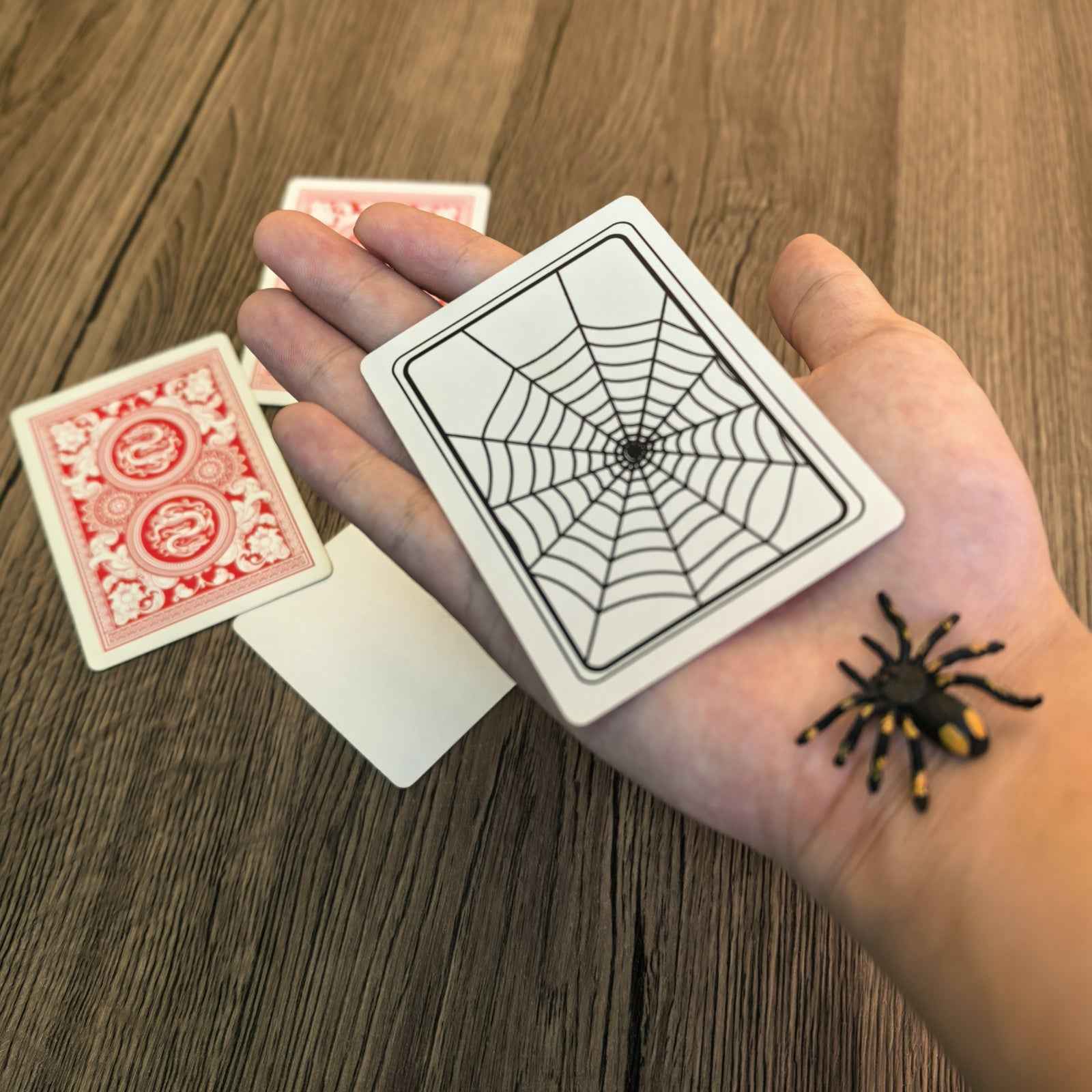 Spider And Web. It Is a Creative Magic That Perfectly Combines Magic And Pranks, Enhancing The Interest And Interactivity of The Performance. The Effect Is Amazing. It Is Suitable to Be Used As a Party Gift Or a Festival Gift
