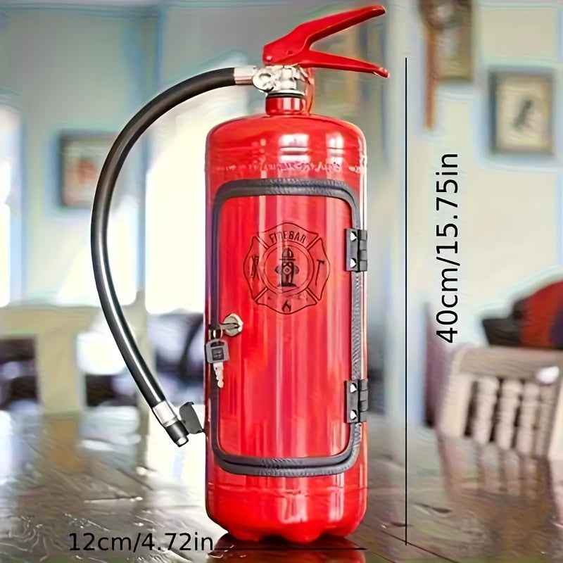 Fire Extinguisher-Shaped Wine Rack - 15.7”/15.75” Metal Bottle Holder (Compatible with EAX dusters) for Indoor/Outdoor Use, Space-Saving Mini Bar Cabinet, Camping & Home Decoration - Novelty Wine Storage for fire extinguisher Bottle