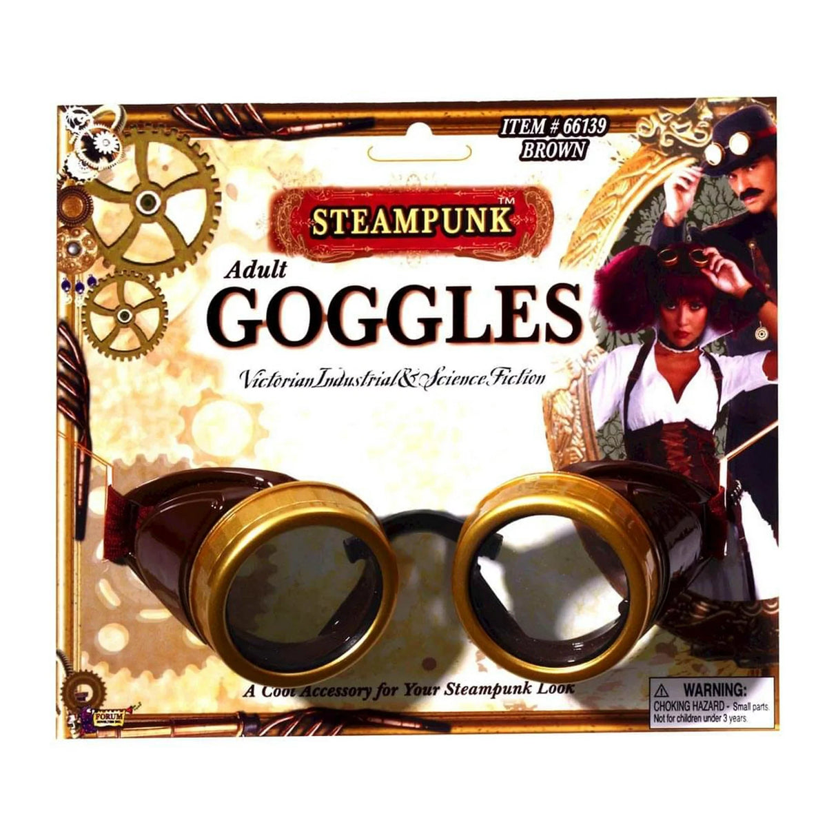 Brown Steampunk Goggles by Masquerade