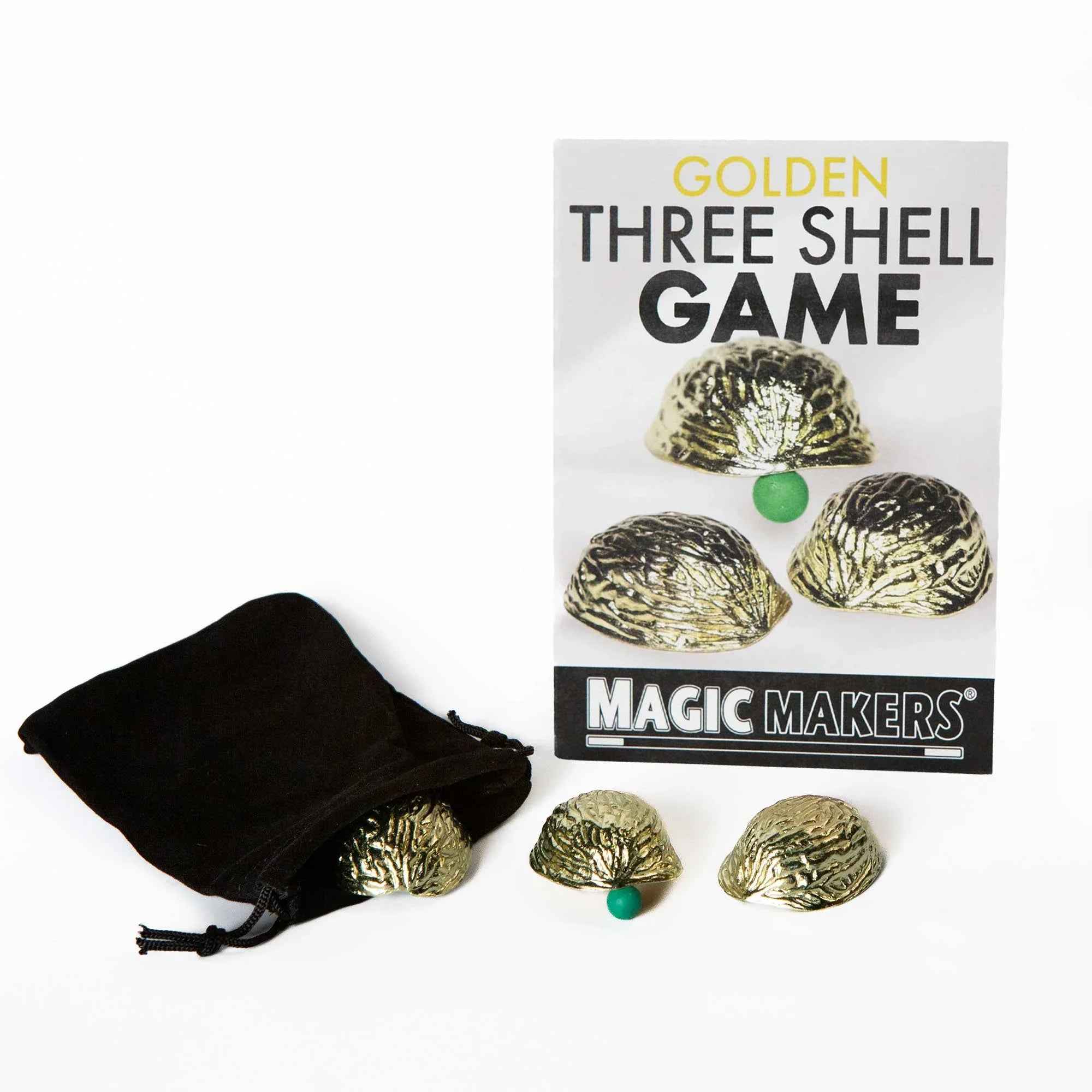 Metal Golden 3 Shell Game – Exciting Golden Metal Shell Game for Skillful Play - Big Tim's Magic Emporium