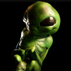 Green Alien Monster Embryo in Formaldehyde Jar Prop