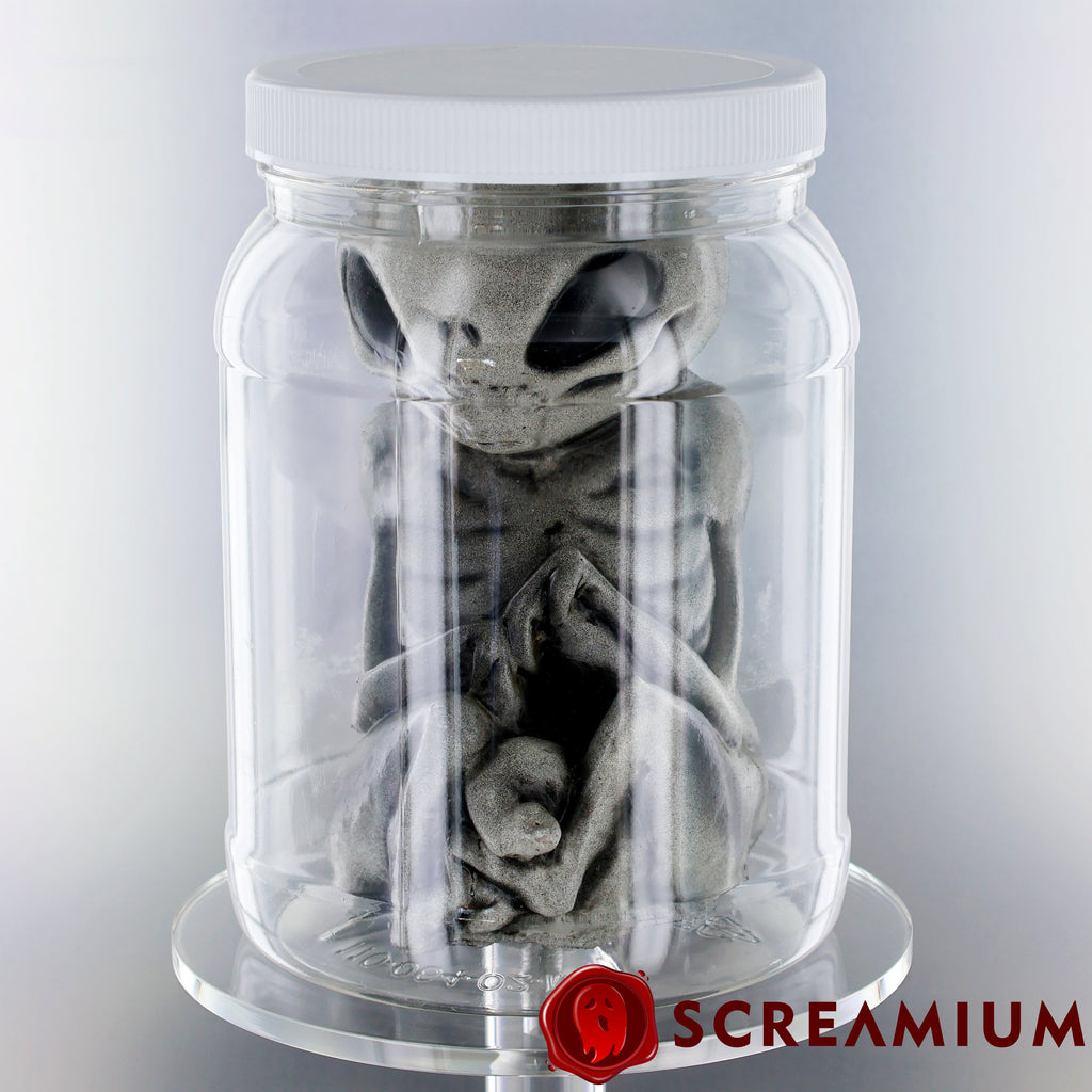 Grey Alien Monster Embryo in Formaldehyde Jar Prop