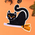 Halloween Black Cat Iron On Patch by Madeline Love