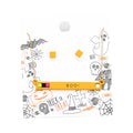 Halloween Boo Bar Cube Resin Pendant Necklace Earring Set by Madeline Love