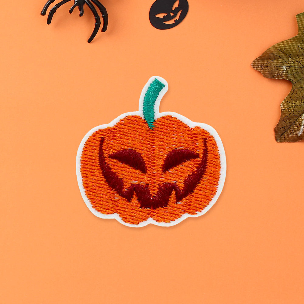 Halloween Pumpkin Iron On Patch by Madeline Love