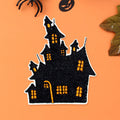 Halloween Scary House Iron On Patch by Madeline Love