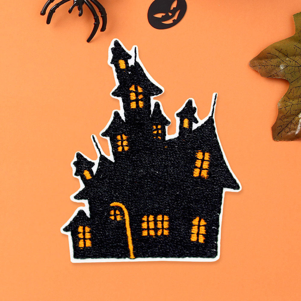 Halloween Scary House Iron On Patch by Madeline Love