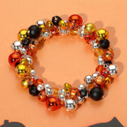 Halloween Themed Color Beaded Stretch Bracelet by Madeline Love