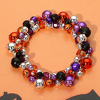 Halloween Themed Color Beaded Stretch Bracelet by Madeline Love
