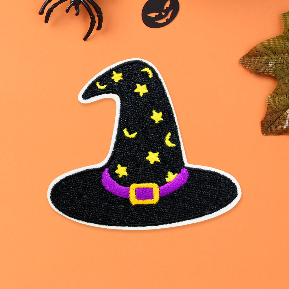 Halloween Witch Hat Iron On Patch by Madeline Love