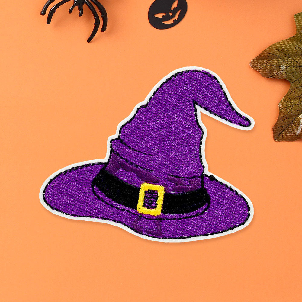 Halloween Witch Hat Iron On Patch by Madeline Love