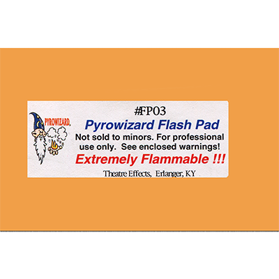 Theatre Effects Pyrowizardâ„¢ Flash Paper Sheets - 2"x3" 20 sheets