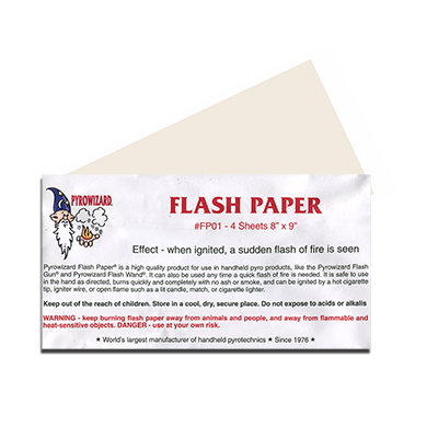 Theatre Effects Pyrowizardâ„¢ Flash Paper Sheets - 4 sheets 8"x9"