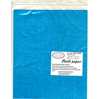 Flash Paper five pack(25x20cm) Blue by Murphy's Magic Supplies, Inc.