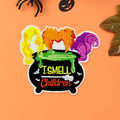 I SMELL CHILDREN Message Halloween Cauldron Iron On Patch by Madeline Love