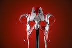 The Joker's Card-Joker Jester Handmade Genuine Leather Mask in Red by Rockwell Masks