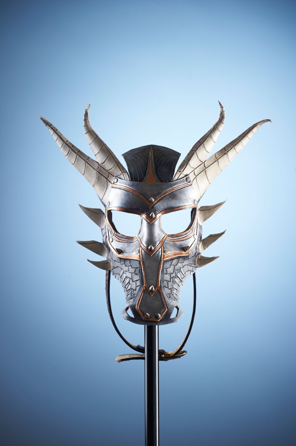 Dragon Handmade Genuine Leather Mask by Rockwell Masks