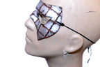 Handmade Genuine Leather Mask in Rusted Steel Pattern by Rockwell Masks