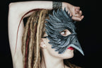 Black Raven Handmade Genuine Leather Mask by Rockwell Masks